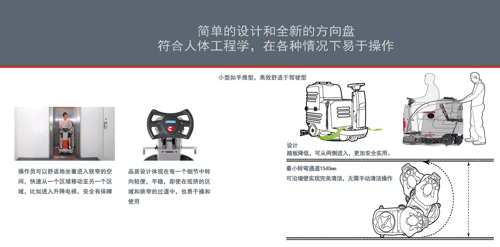 工業(yè)駕駛洗地機(jī),工廠用Innova 22B駕駛洗地機(jī)